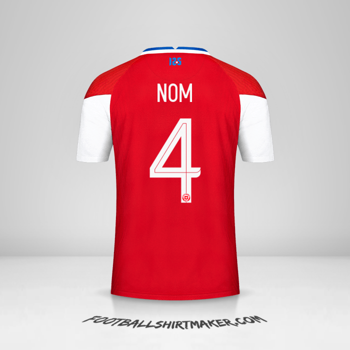 Maillot Chili 2020/2021 -  nom - 4