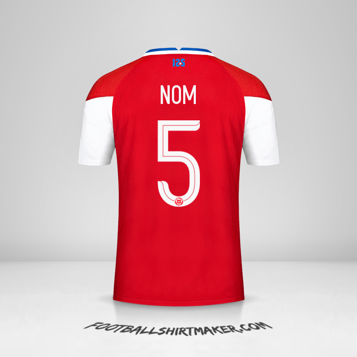 Maillot Chili 2020/2021 -  nom - 5