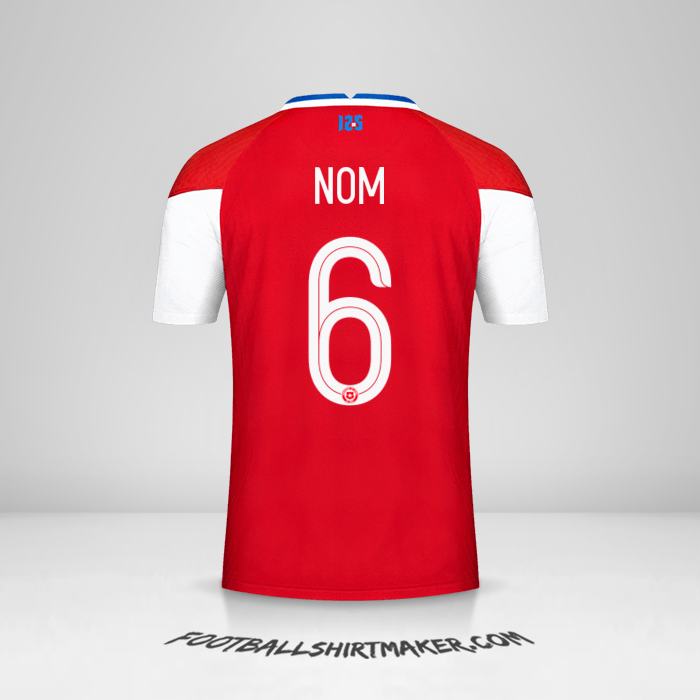 Maillot Chili 2020/2021 -  nom - 6