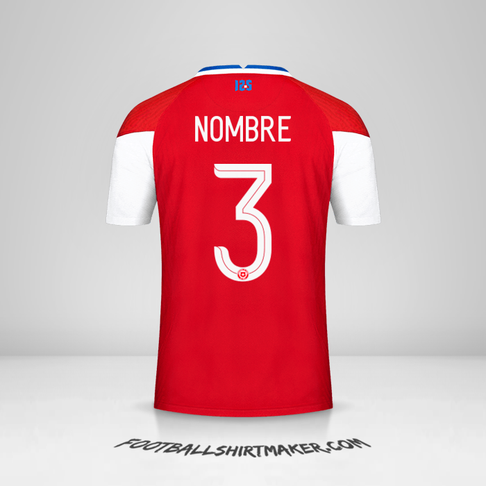 Jersey Chile 2020/2021 -  nombre - 3