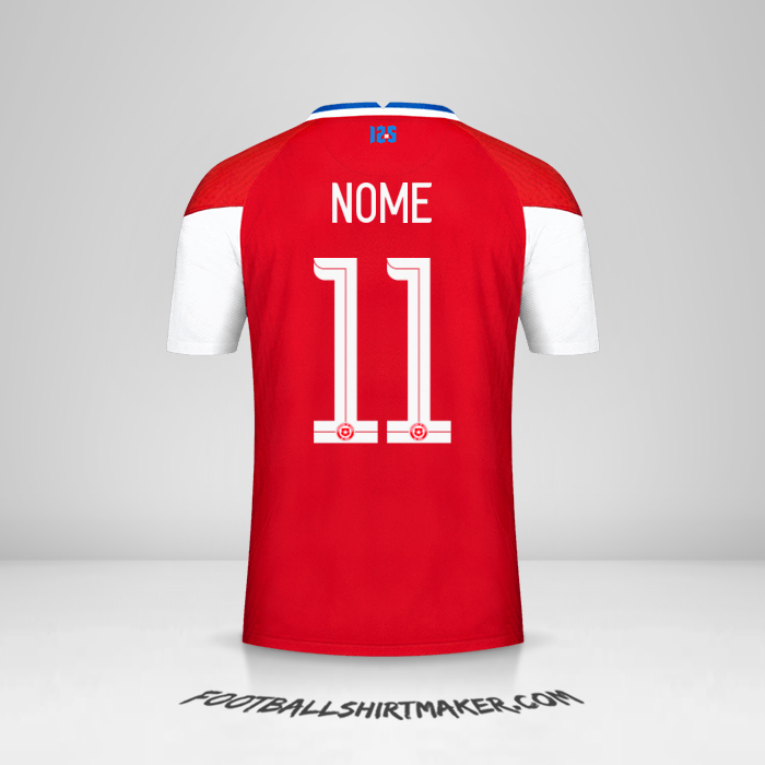 Camisa Chile 2020/2021 -  nome - 11