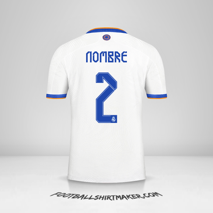 Jersey Real Madrid CF Cup 2021/2022 -  nombre - 2