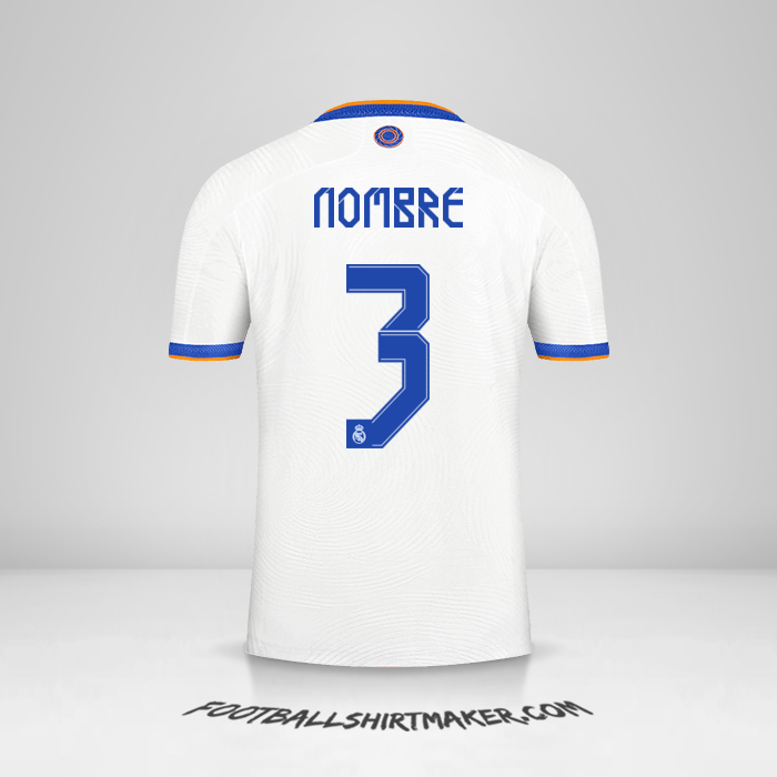 Jersey Real Madrid CF Cup 2021/2022 -  nombre - 3