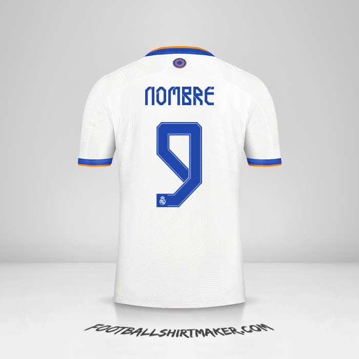 Jersey Real Madrid CF Cup 2021/2022 -  nombre - 9