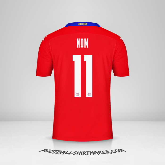 Maillot Paraguay 2020/2021 -  nom - 11
