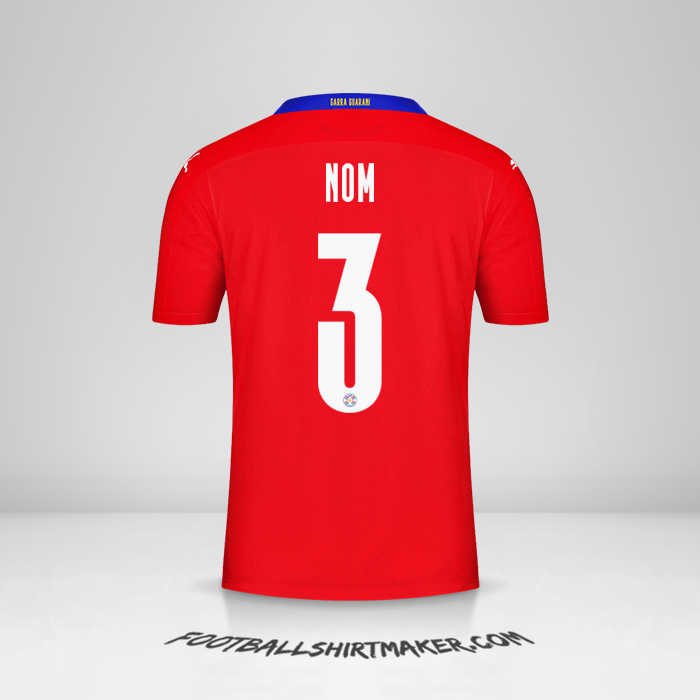 Maillot Paraguay 2020/2021 -  nom - 3