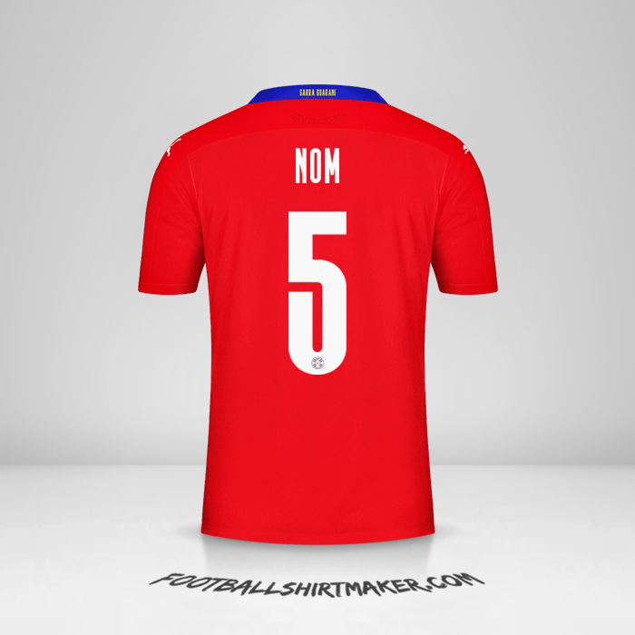 Maillot Paraguay 2020/2021 -  nom - 5