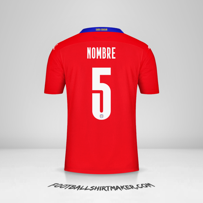 Jersey Paraguay 2020/2021 -  nombre - 5