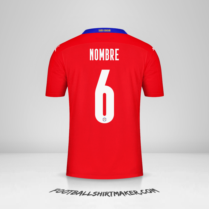 Jersey Paraguay 2020/2021 -  nombre - 6
