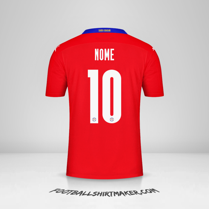Camisa Paraguai 2020/2021 -  nome - 10