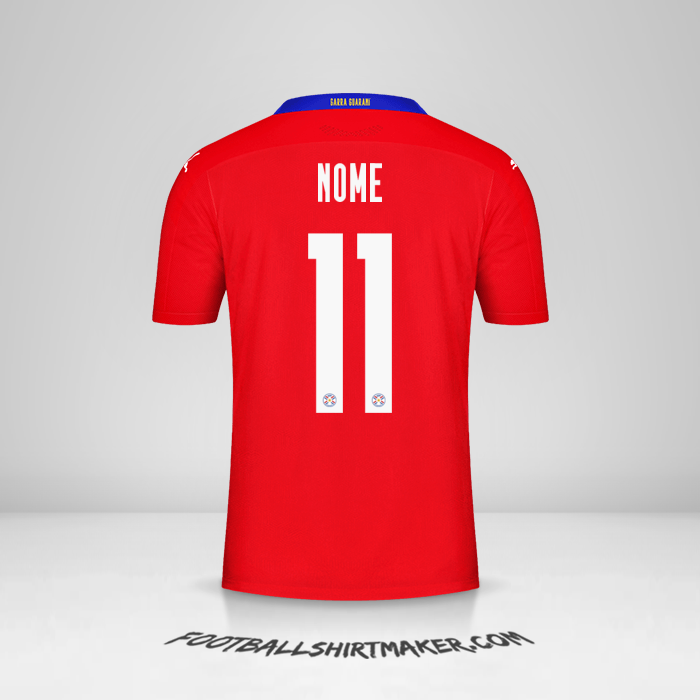 Camisa Paraguai 2020/2021 -  nome - 11