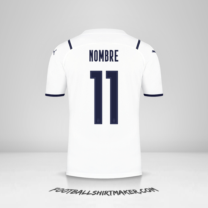 Camiseta Italia 2021 Visita -  nombre - 11