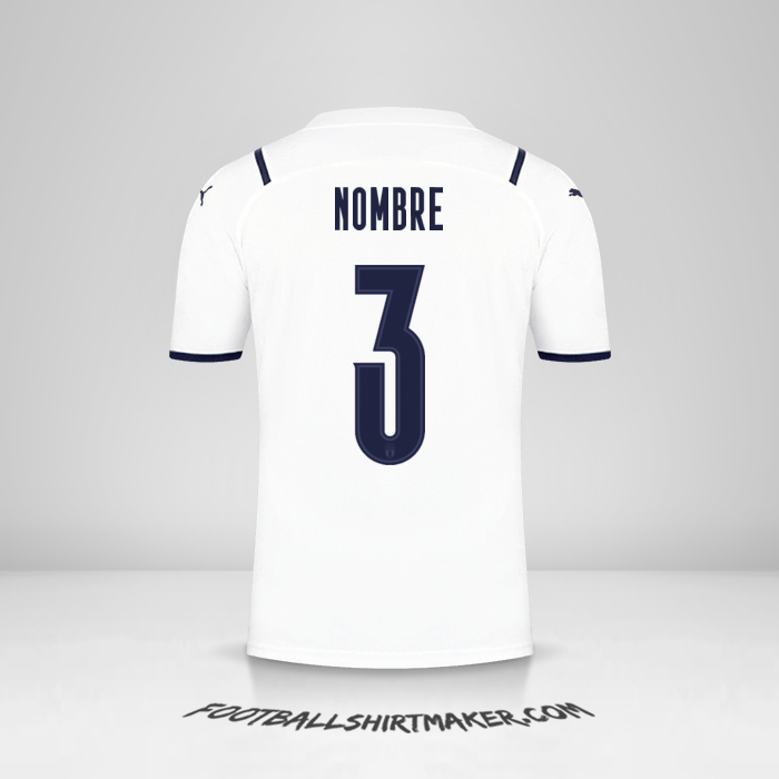 Camiseta Italia 2021 Visita -  nombre - 3