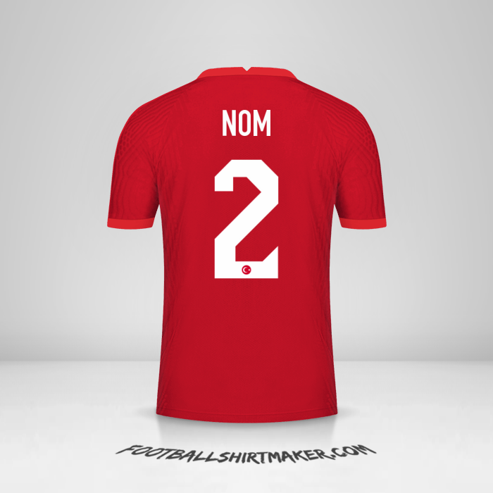 Maillot Turquie 2020/2021 Extérieur -  nom - 2