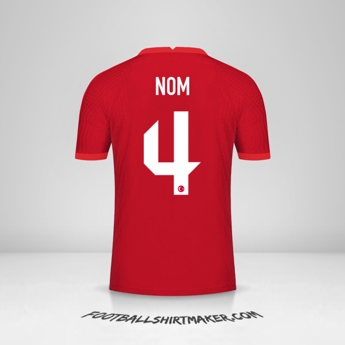 Maillot Turquie 2020/2021 Extérieur -  nom - 4