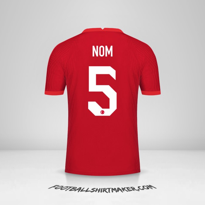 Maillot Turquie 2020/2021 Extérieur -  nom - 5