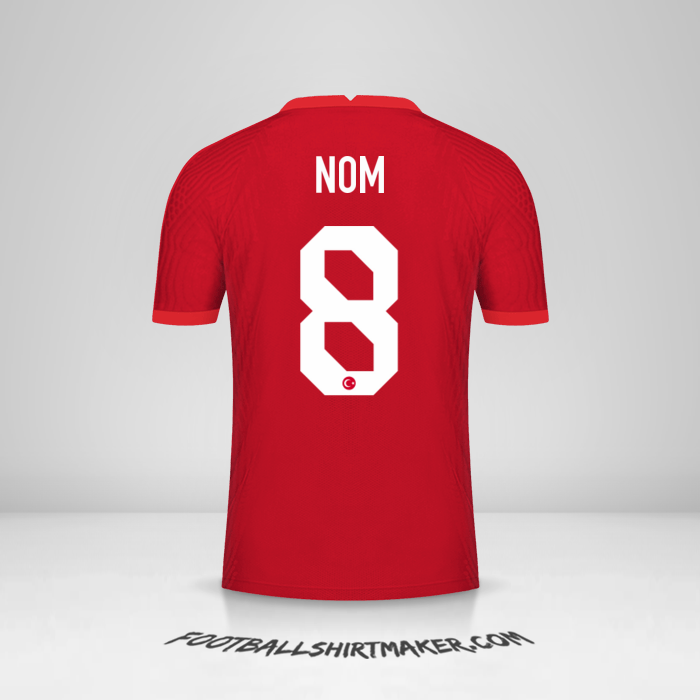 Maillot Turquie 2020/2021 Extérieur -  nom - 8