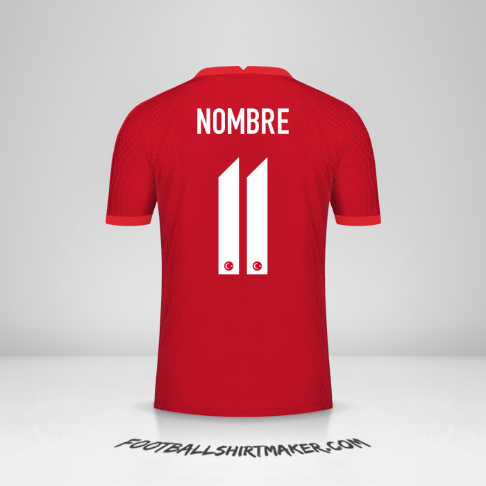 Camiseta Turquia 2020/2021 Visita -  nombre - 11