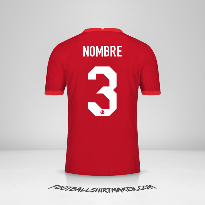 Camiseta Turquia 2020/2021 Visita -  nombre - 3