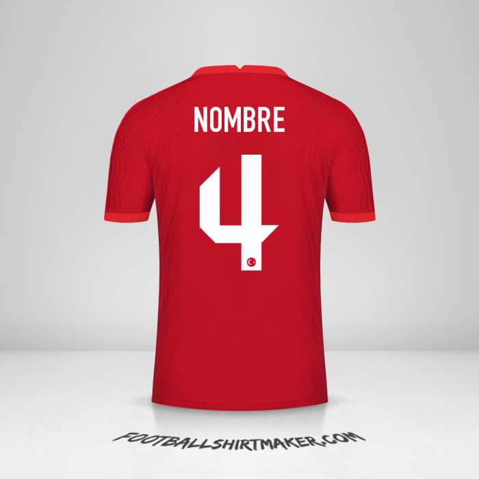 Camiseta Turquia 2020/2021 Visita -  nombre - 4