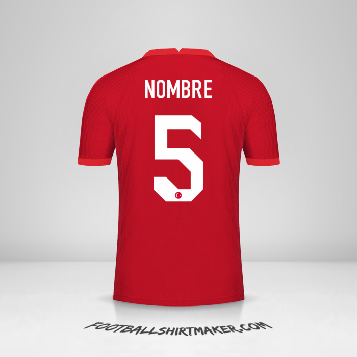 Jersey Turquia 2020/2021 Visita -  nombre - 5