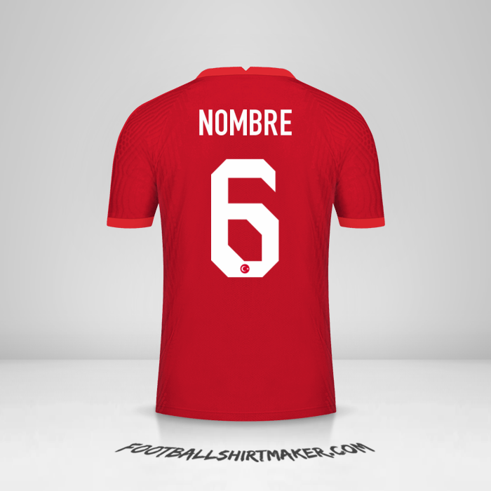 Camiseta Turquia 2020/2021 Visita -  nombre - 6