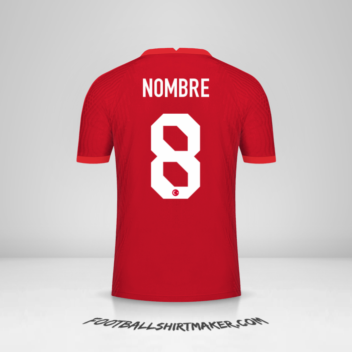 Camiseta Turquia 2020/2021 Visita -  nombre - 8