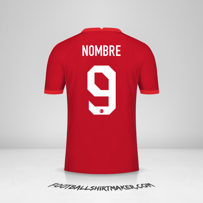 Camiseta Turquia 2020/2021 Visita -  nombre - 9
