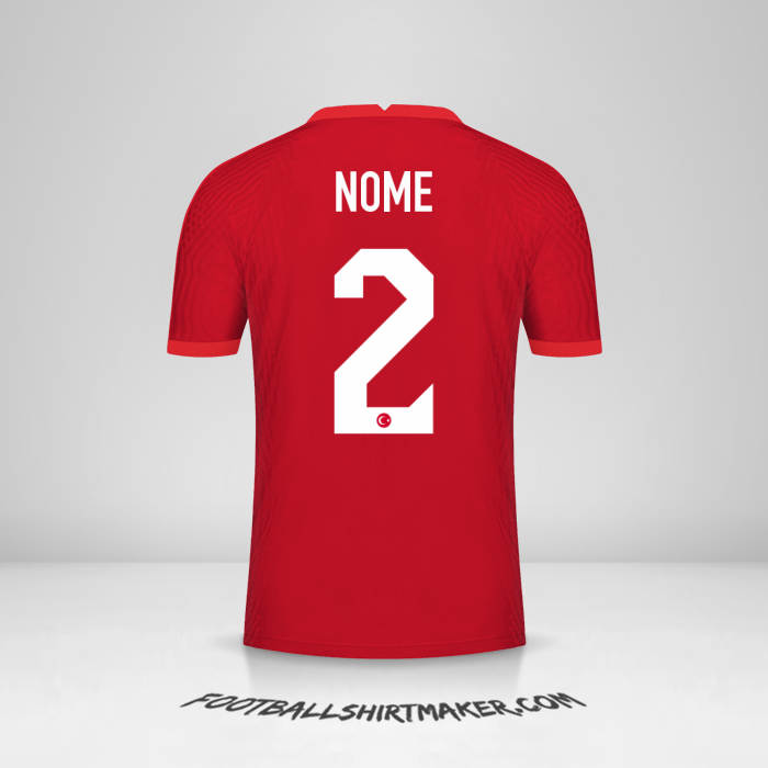 Maglia Turchia 2020/2021 Seconda -  nome - 2