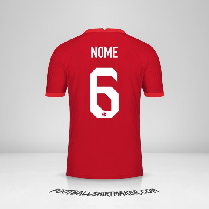 Maglia Turchia 2020/2021 Seconda -  nome - 6