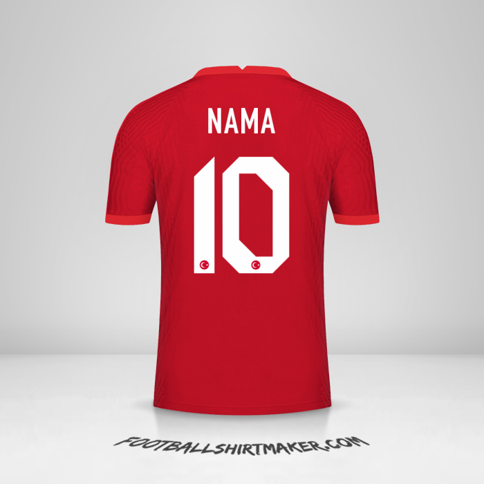 Jersey Turki 2020/2021 Alternatif -  nama - 10