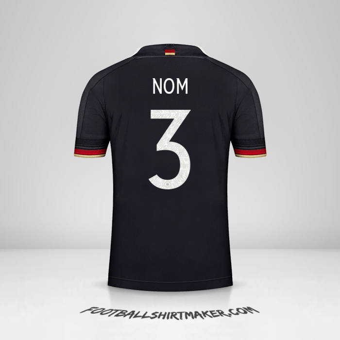Maillot Allemagne 2021 Extérieur -  nom - 3
