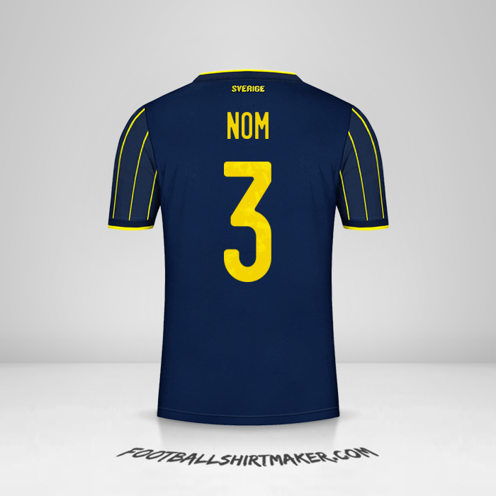 Maillot Suède 2021 Extérieur -  nom - 3