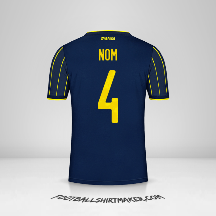Maillot Suède 2021 Extérieur -  nom - 4