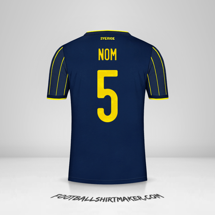 Maillot Suède 2021 Extérieur -  nom - 5