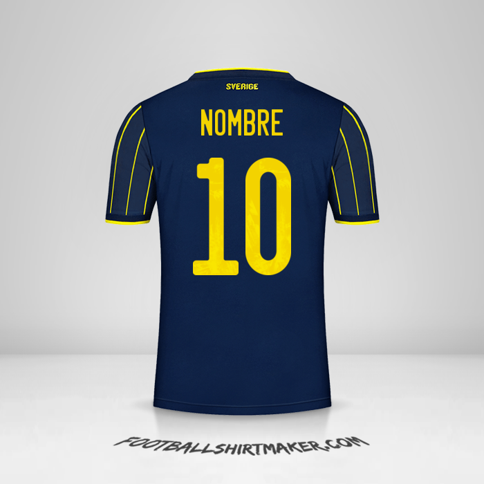 Camiseta Suecia 2021 Visita -  nombre - 10