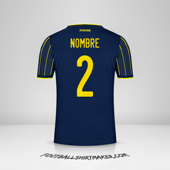 Jersey Suecia 2021 Visita -  nombre - 2