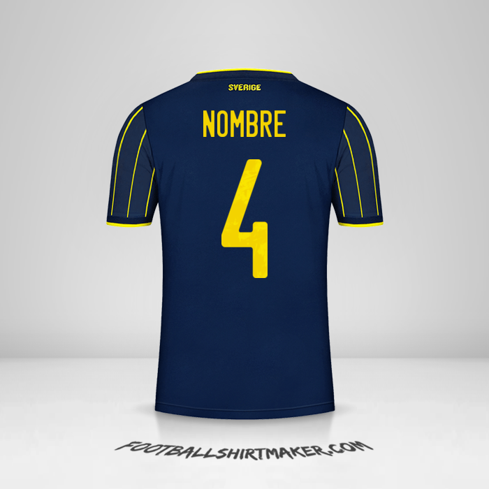 Jersey Suecia 2021 Visita -  nombre - 4