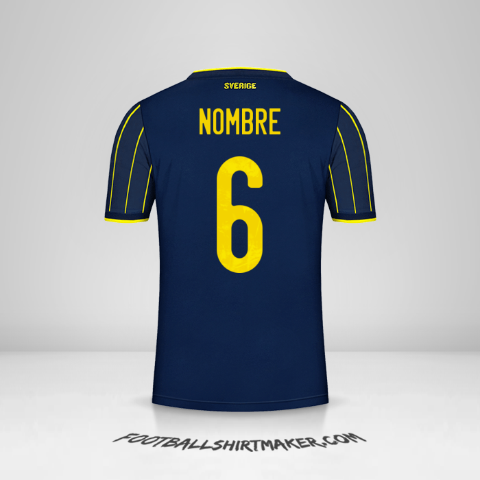 Jersey Suecia 2021 Visita -  nombre - 6