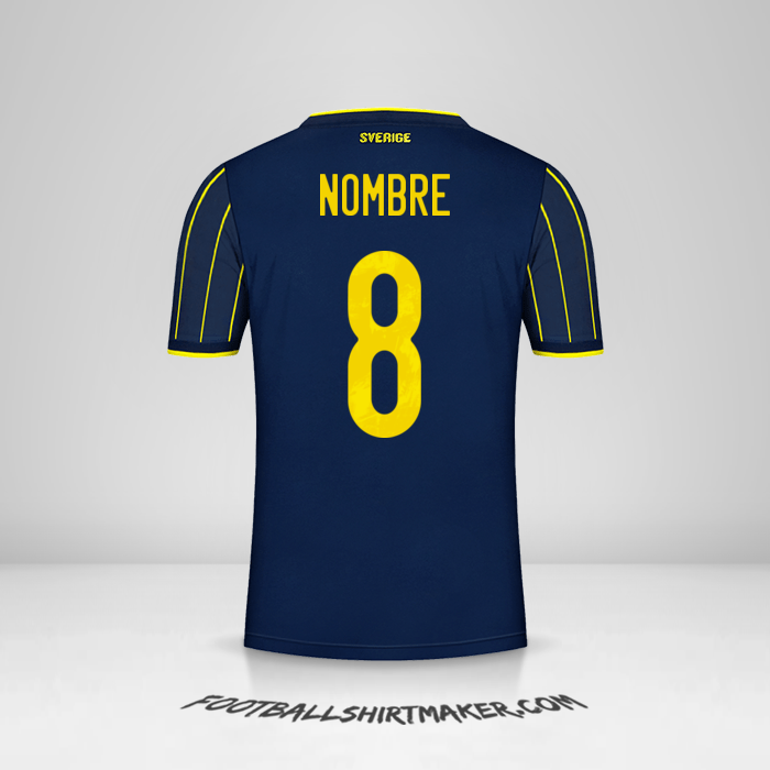 Jersey Suecia 2021 Visita -  nombre - 8
