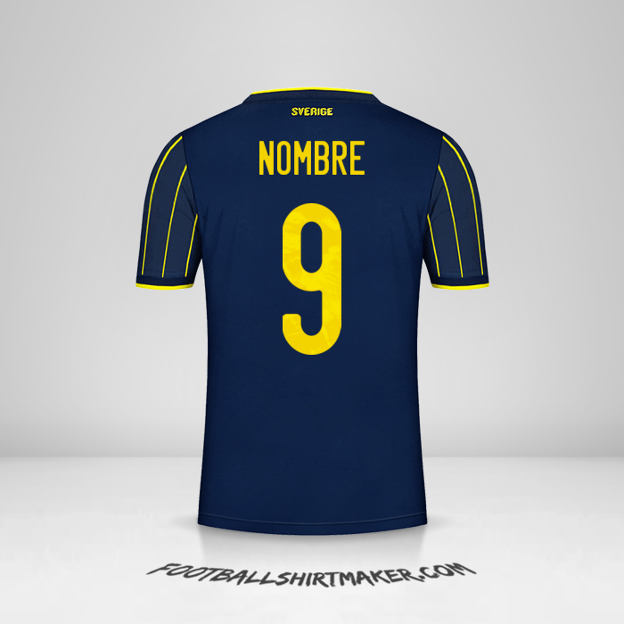 Jersey Suecia 2021 Visita -  nombre - 9