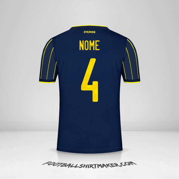Maglia Svezia 2021 Seconda -  nome - 4