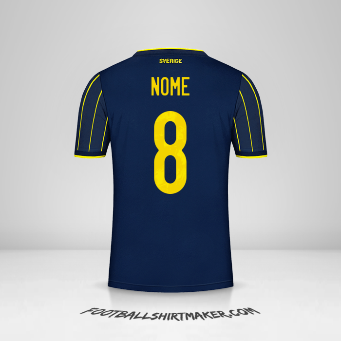 Maglia Svezia 2021 Seconda -  nome - 8