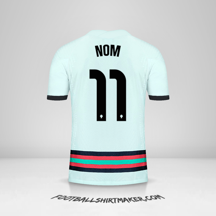 Maillot Portugal 2020/2021 Extérieur -  nom - 11
