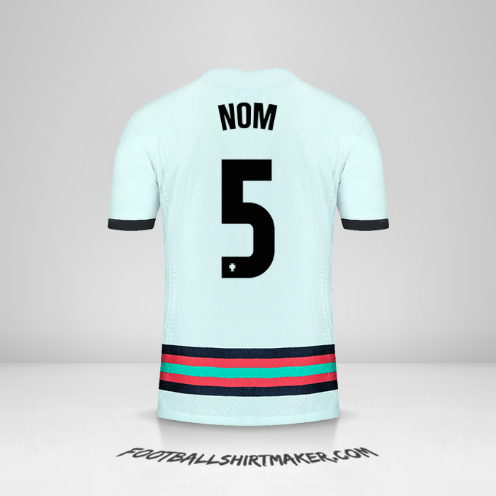 Maillot Portugal 2020/2021 Extérieur -  nom - 5