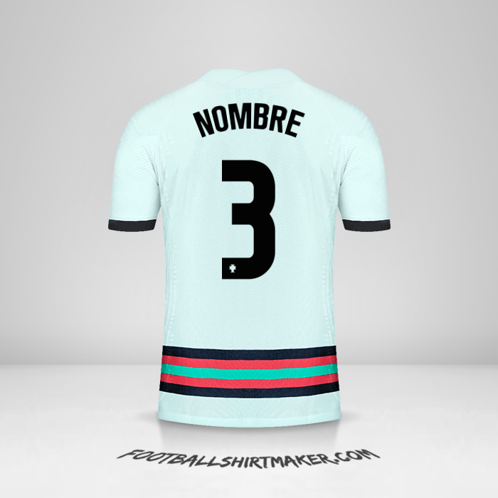 Jersey Portugal 2020/2021 Visita -  nombre - 3