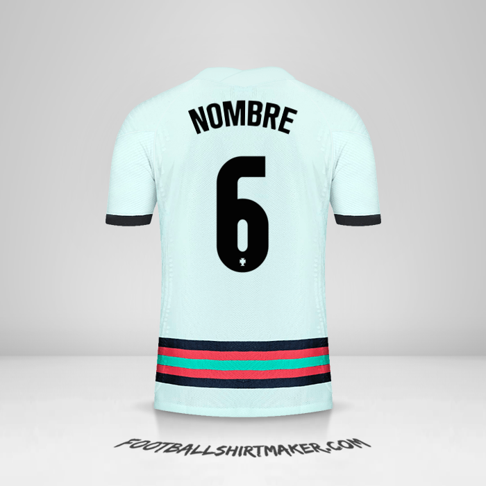 Jersey Portugal 2020/2021 Visita -  nombre - 6