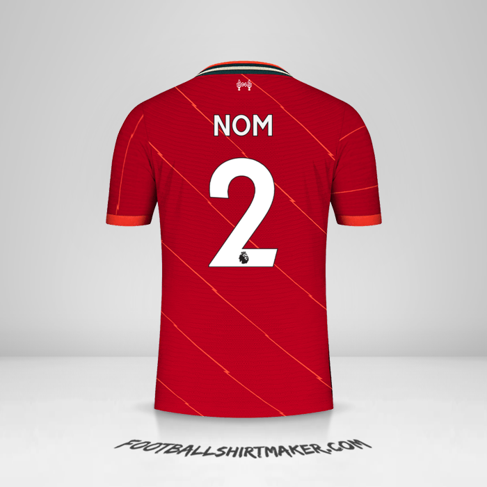 Maillot Liverpool FC 2021/2022 -  nom - 2