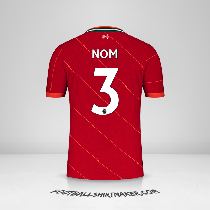 Maillot Liverpool FC 2021/2022 -  nom - 3