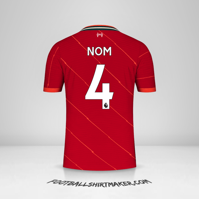 Maillot Liverpool FC 2021/2022 -  nom - 4